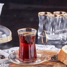 Çay Bardak Seti Gold - Taç