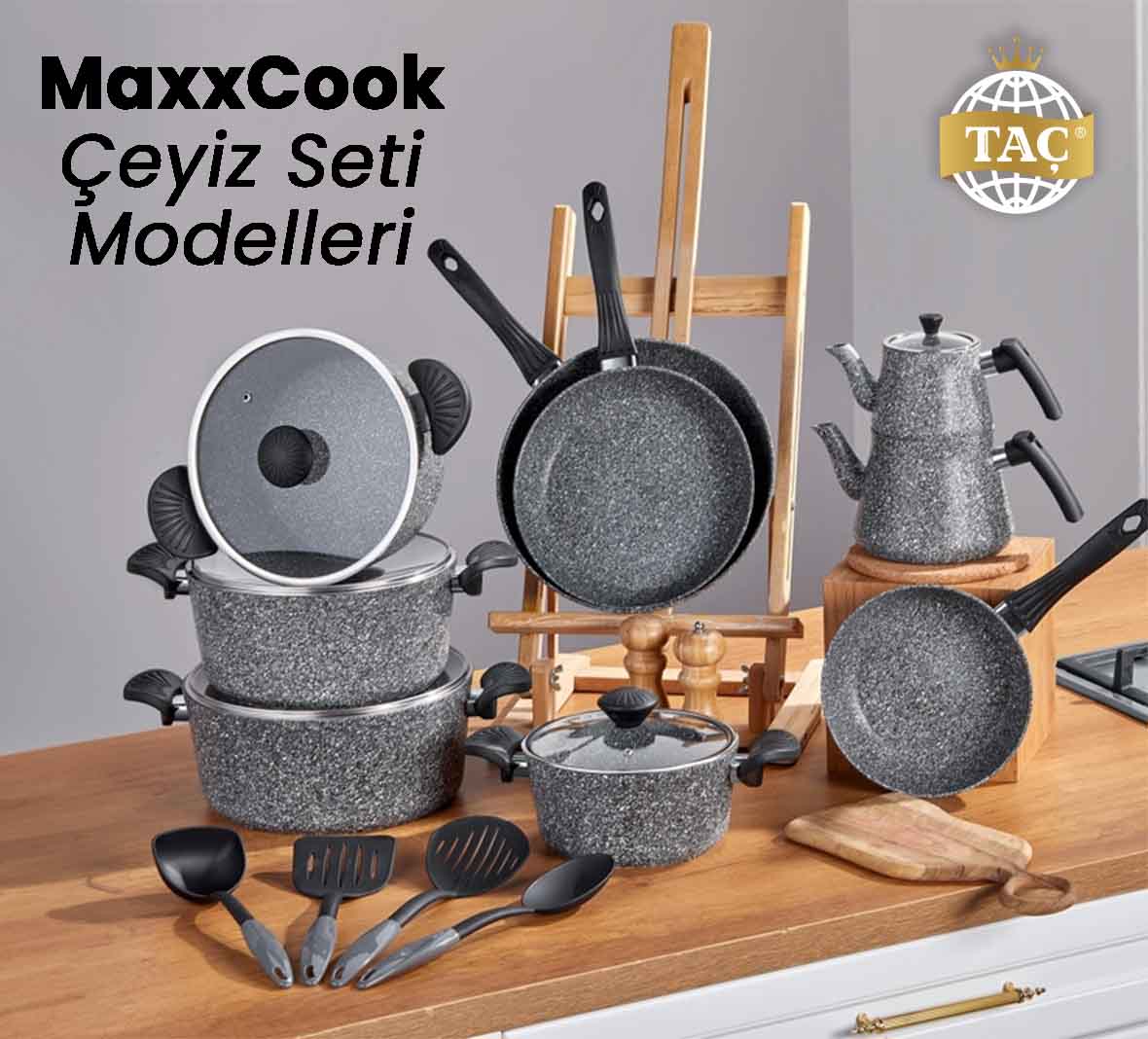 En Çok Satan Taç MaxxCook Çeyiz Seti Modelleri  detaylı bilgi için iletişime geçiniz. - Tacev.com